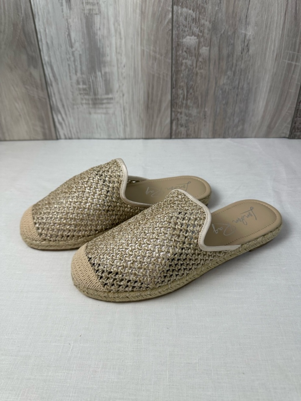 Braided Slip-On Mules in Beige - Picture 7 of 7